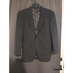 Jos A. Bank Gray Pinstripe Two Button Blazer, Men's 40S Jacket, Business Career